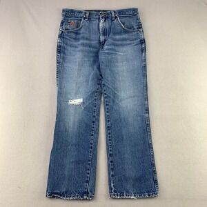 Twenty X Jeans Mens 36x30 Blue Distressed Denim Bootcut Retro Worwkear Faded
